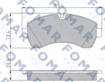 FOMAR FRICTION fo921481 -  Комплект тормозных колодок, дисковый тормоз